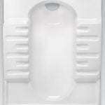 توالت زمینی گود طبی مروارید مدل نگین 56 سیفون دار درجه3 سفید