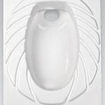 توالت زمینی تخت مروارید مدل پارمیدا 58 ریم بسته درجه3 سفید