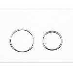 کلید فلاش تانک توکار گرد (سفید با رینگ کروم) کد 14