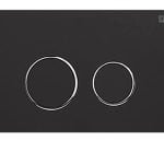 کلید فلاش تانک توکار گرد (مشکی با رینگ کروم ) کد 18