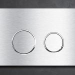 کلید فلاش تانک توکار استیل (1 میل نقره ای خشدار )کد 20