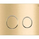 کلید فلاش تانک توکار استیل (1 میل طلایی خشدار )کد 22