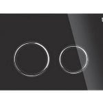 کلید فلاش تانک توکار شیشه سکوریت (مشکی اونیکس )کد 25