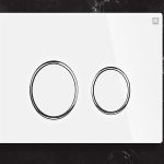 کلید فلاش تانک توکار شیشه سکوریت  (سفید یخچالی  )کد 26