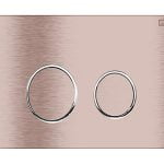 کلید فلاش تانک توکار استیل (1 میل رزگلد خشدار )کد 27