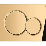 کلید فلاش تانک توکار استیل تویین (طلایی آبکاری شده )کد 36