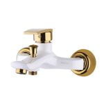 golden & white trifa- شیر دوش دوان مدل تریفا سفید طلایی