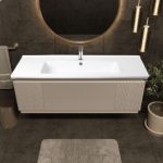 روشویی روکابینتی مروارید مدل سانتا 100 سفید درجه 1