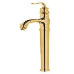 شیر روشویی پایه بلند دوان مدل کاجان طلایی