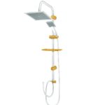 یونیورست دوان مدل ژنین مربع تک حالته سفید طلایی