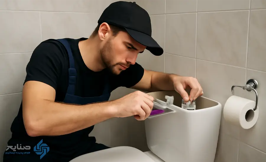 تعمیر سیفون توالت فرنگی