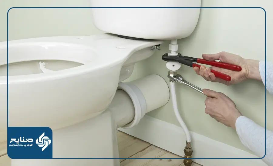 مراحل تعمیر سیفون توالت فرنگی
