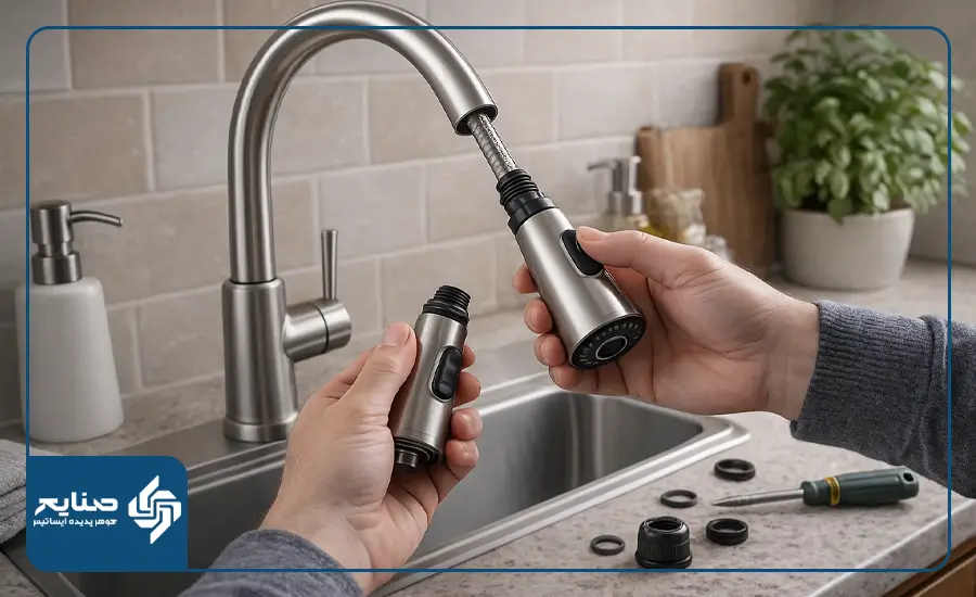 آموزش تعویض علمک شیر ظرفشویی